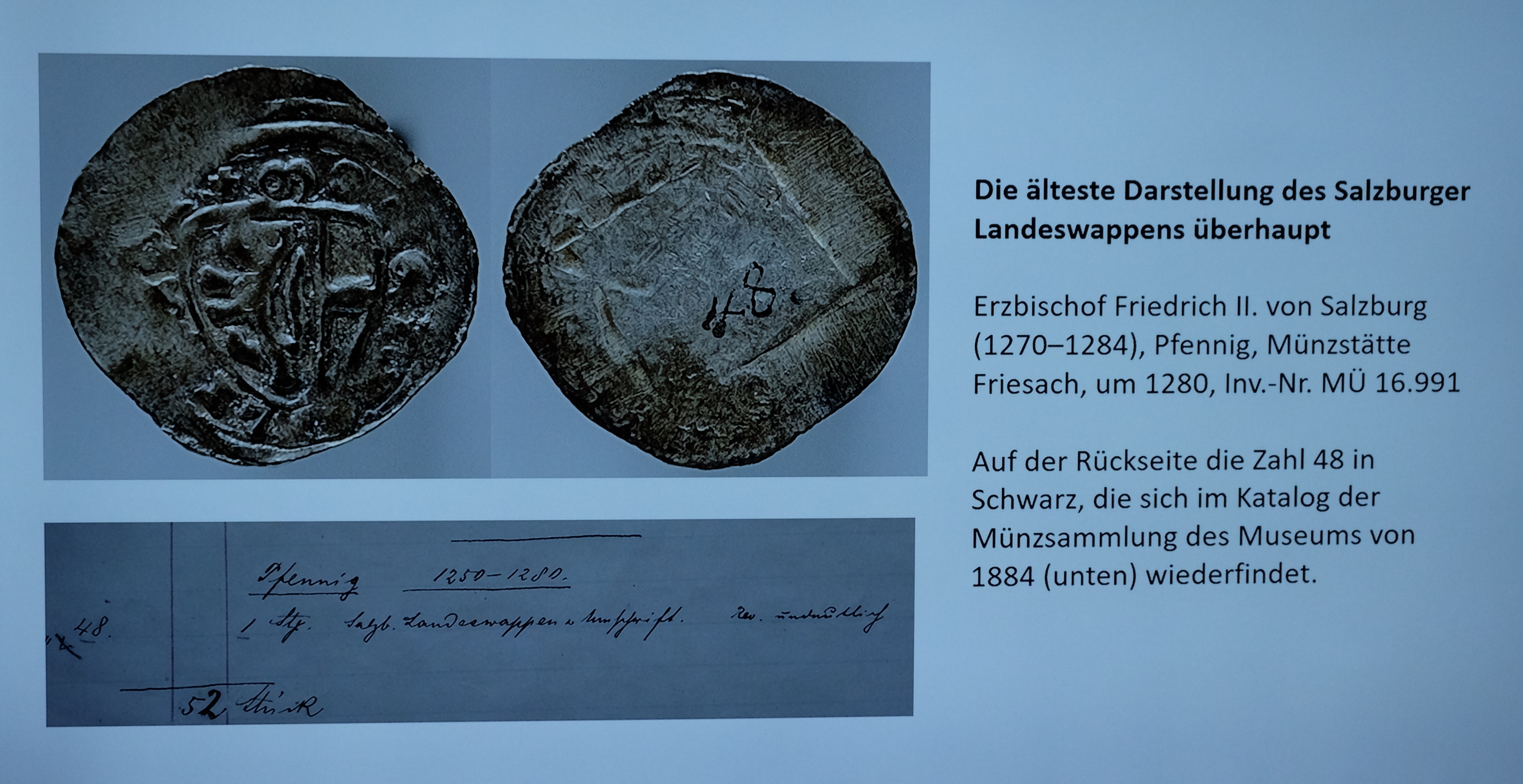 Inventarnummer von 1884 Bild: Christoph Mayrhofer, Salzburg Museum