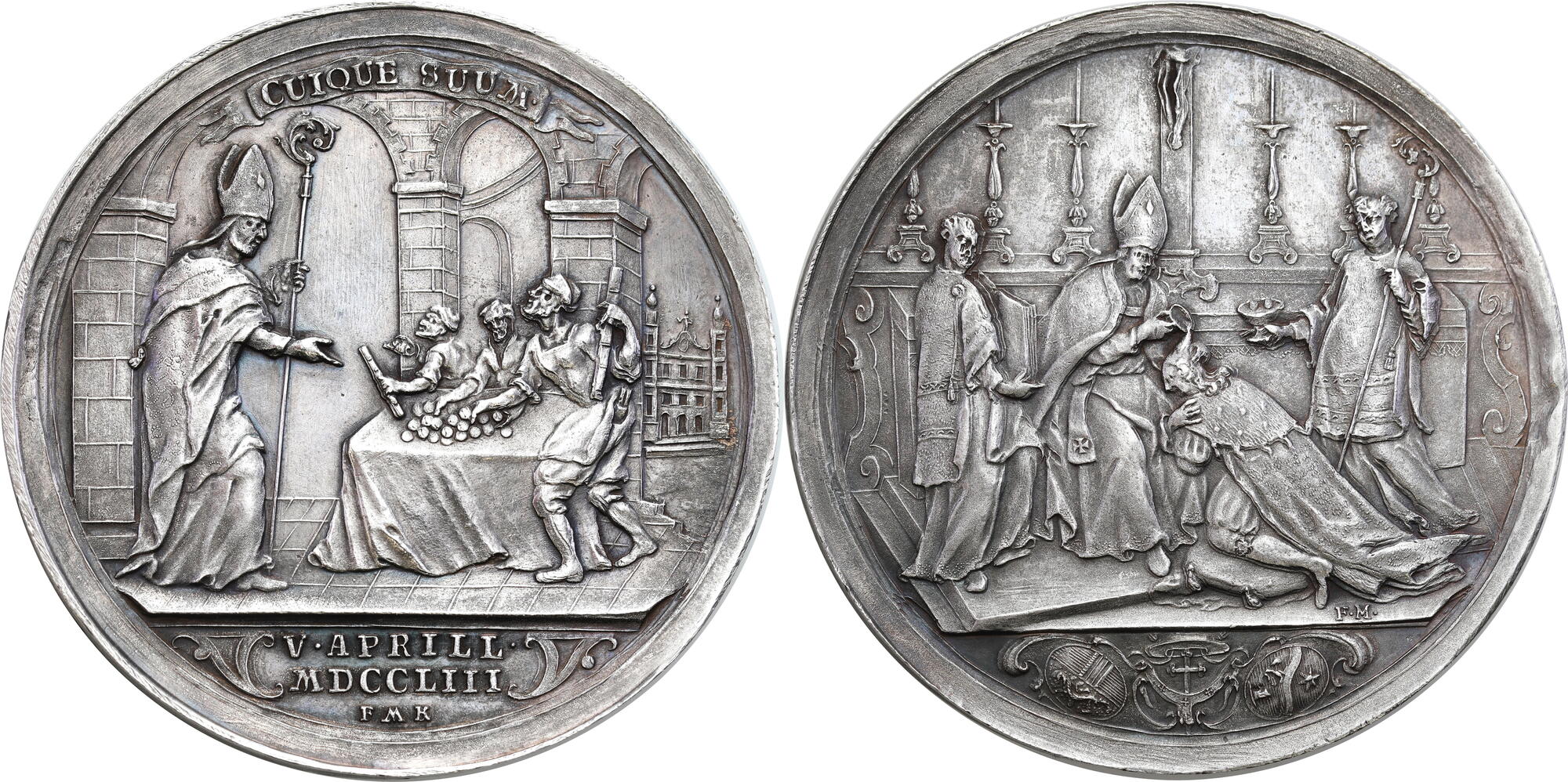 Medaille 1753 Dombaulegende Antykwariat Numizmatyczny - Michal Niemczyk, Warschau, Auktion 35.