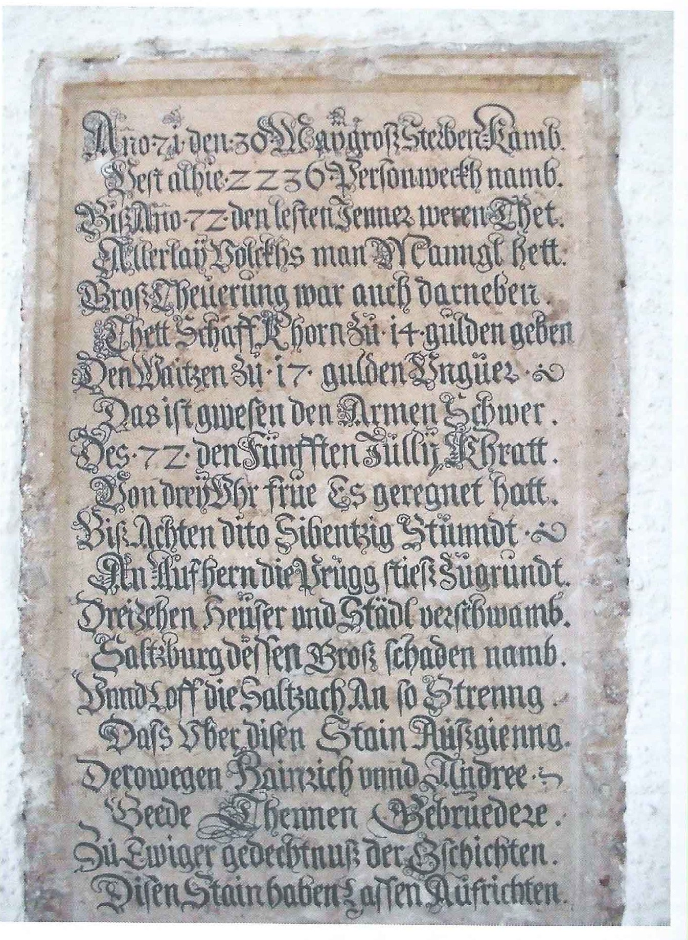 C.M.Hutter: Gedenkstein der Thenn 1572